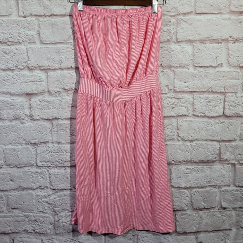 Lilly Pulitzer Pink Pin Stripe Strapless Tube Top Mini Dress